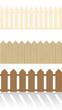 © Inna - Set of wooden fences isolated on a white background