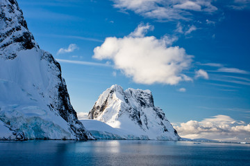 snow-capped mountains