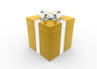 3D geschenk box gold silber