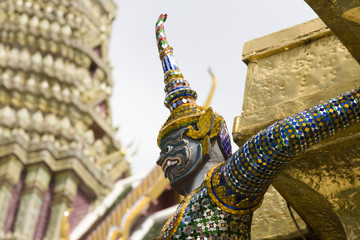 Small statues at Wat Phra Kaeo, Bangkok, Thailand