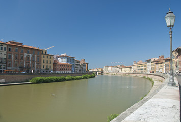 Wall Mural - lungarni in pisa, italy