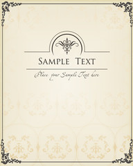 Vertical vintage background for Book cover vector