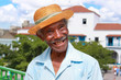 Old sympathetic cuban man with straw hat ,  Cuba
