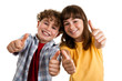 © Jacek Chabraszewski - Kids showing OK sign isolated on white background