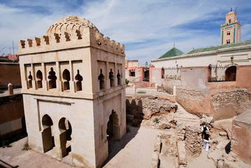 Canvas Print - Les ruines de Koubba Almoravide à Marrakech