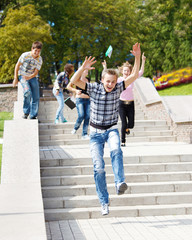 students running