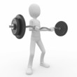 © DNY3D - 3d man with barbell