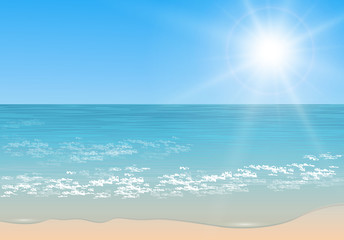 Wall Mural - vector tropical sea.