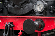Old Steam Engine Train Close-up