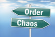 © mindscanner - Signpost 'Order vs. Chaos'