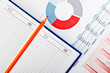 © Alliance - diary, pencil and financial documents with charts
