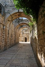 Arched Passage In The Old City Of Jerusalem