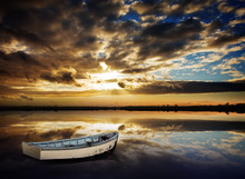 Row Boat Sunset