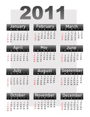 Calendar for Year 2011