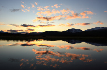 Papier Peint - Lake sunset