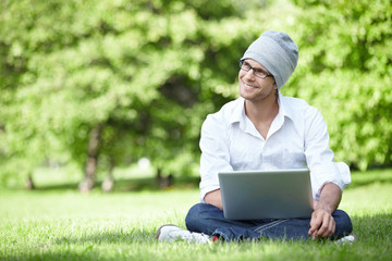 Man with laptop