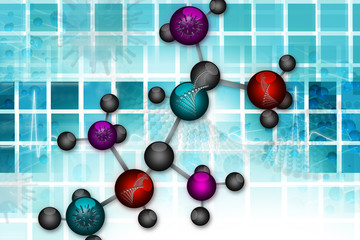 Wall Mural - Molecular background