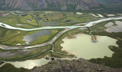 Wall Mural - Green Arctic delta