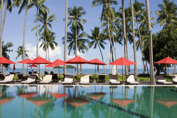 Beautiful tropical beach at island Koh Chang , Thailand.