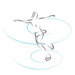 vector illustration with figure skating