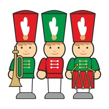 Fully Editable Vector Illustration Wooden Soldiers