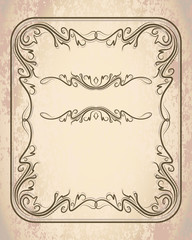 Fototapete - Elegant text frames. Vector