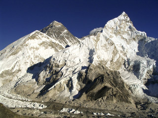 Wall Mural - Mt Everest (8850m) and Nuptse in the Himalaya, Nepal.