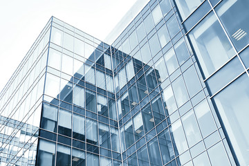 blue modern business buildings