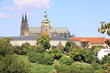 View on the autumn Prague gothic Castle
