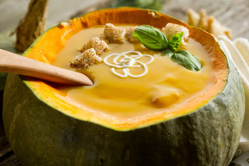 Wall Mural - pumpinks soup- zuppa di zucca