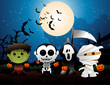 terror costumes halloween vector