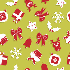 Sticker - seamless christmas pattern