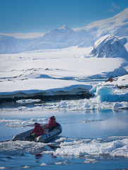 Wall Mural - boat in antarctica
