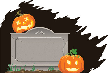 Pumpkins on the grave