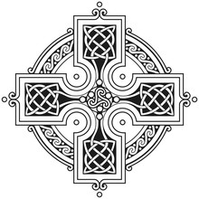 Vector Celtic Cross Traditional Ornament