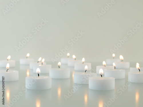 Doppelrollo mit Motiv - Weiße Kerzen (von Bernd S.)