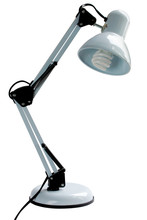 White Desk Lamp With Energy Saving Bulb