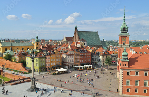 Naklejka - mata magnetyczna na lodówkę Warsaw's Old Town