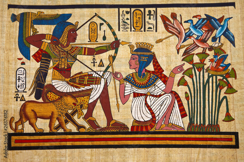 Obraz Egipt  antyczny-egipski-papirus-i-hieroglif