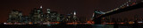 Fototapeta Miasto - Panoramic New York City skyline from the Brooklyn at night.