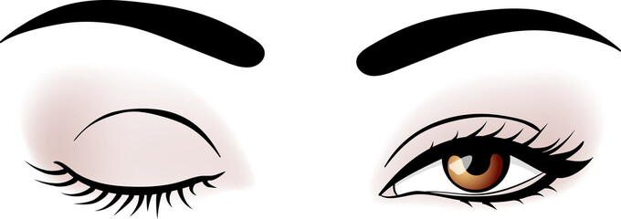 vector woman eyes