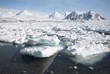 Frozen Arctic fjord