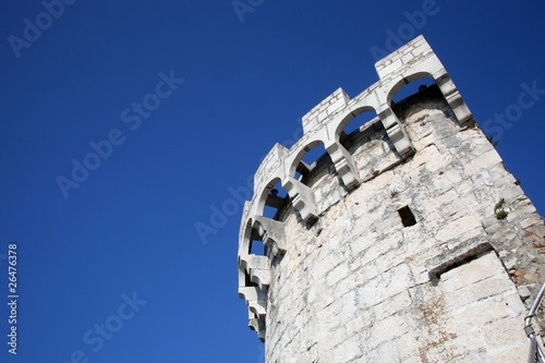 Fotografie, Obraz Old rounded fortress in Korcula, Dalmatia region, Croatia