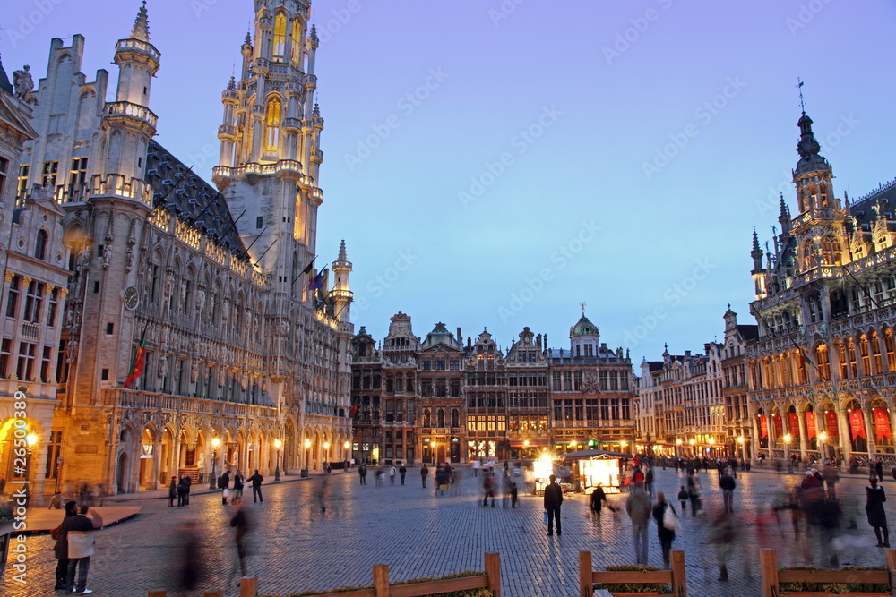 Obraz na płótnie Grand Place, Grote Markt,  Brussels,  Belgium,  Europe w salonie