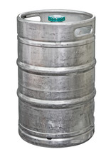 Metal Beer Keg Isolated. Clipping Path Included