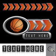 vector illustration sport elements (basketball)