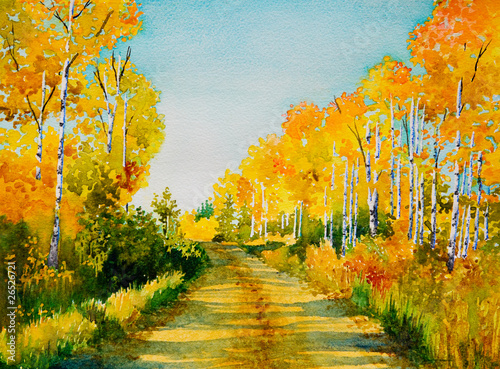 Naklejka - mata magnetyczna na lodówkę Poplar Road