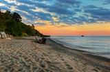 Fototapeta  - beach at sunset