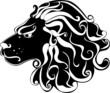 tattoo Lion. Astrology sign Leo. Vector zodiac