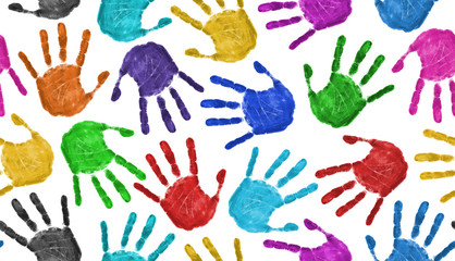 Seamless hands background